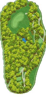ミッションヒルズカントリークラブ OUT4番ホール コース図