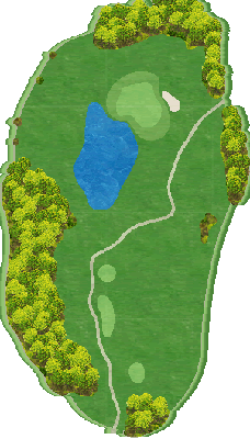 北海道ゴルフ倶楽部 イーグルコースOUT2番ホール コース図