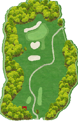 北海道ゴルフ倶楽部 イーグルコースOUT7番ホール コース図