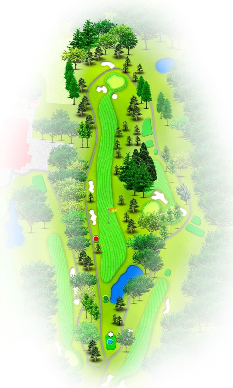 奈良の杜ゴルフクラブ IN11番ホール コース図