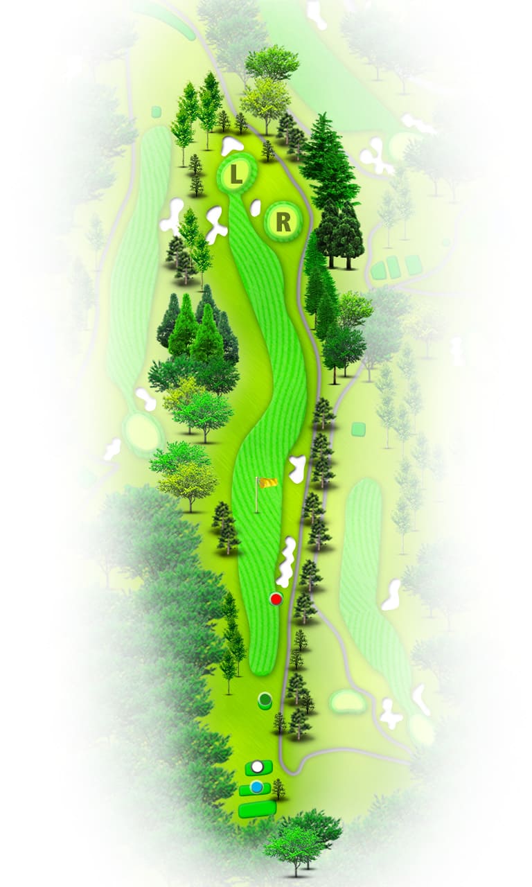 奈良の杜ゴルフクラブ OUT6番ホール コース図