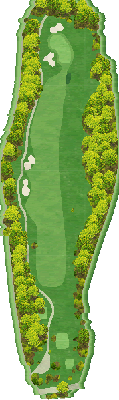 シャトレーゼカントリークラブ野辺山 OUT1番ホール コース図
