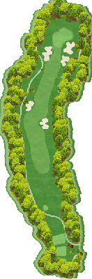 よみうりカントリークラブ OUT4番ホール コース図