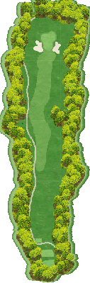 よみうりカントリークラブ OUT5番ホール コース図