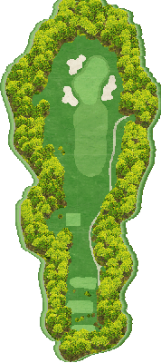 よみうりカントリークラブ OUT8番ホール コース図