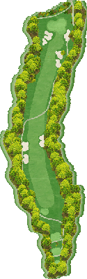 よみうりカントリークラブ OUT9番ホール コース図