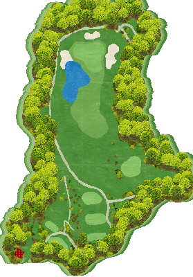 よみうりカントリークラブ IN13番ホール コース図
