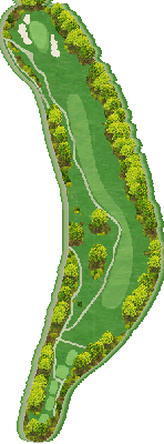 伊豆ハイツゴルフ倶楽部 IN13番ホール コース図
