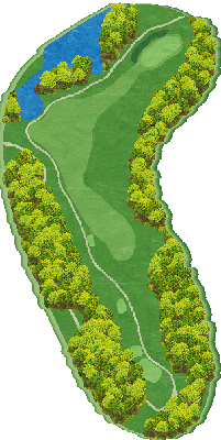 喜入カントリークラブ IN11番ホール コース図