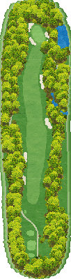 三河カントリークラブ OUT1番ホール コース図