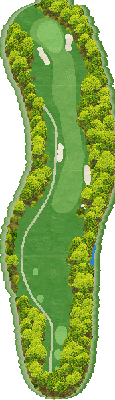 三河カントリークラブ IN15番ホール コース図