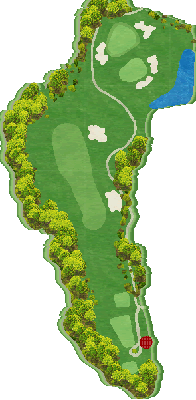 ノースショアカントリークラブ OUT6番ホール コース図