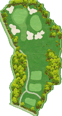 ノースショアカントリークラブ OUT8番ホール コース図