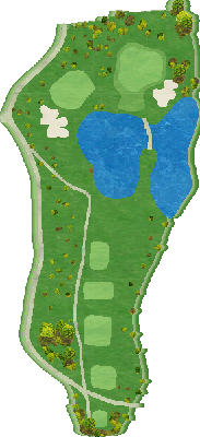ノースショアカントリークラブ IN17番ホール コース図