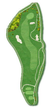 日の隈カンツリークラブ IN18番ホール コース図