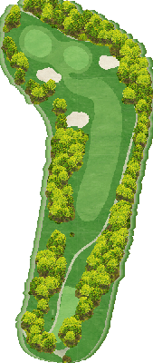 トライアルゴルフ＆リゾート ＯＩＴＡ ＣＯＵＲＳＥ（旧：大分東急ゴルフクラブ） OUT2番ホール コース図