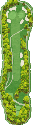 トライアルゴルフ＆リゾート ＯＩＴＡ ＣＯＵＲＳＥ（旧：大分東急ゴルフクラブ） IN18番ホール コース図
