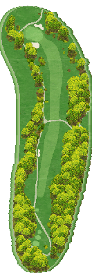 勝沼ゴルフコース IN18番ホール コース図