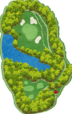 小松ゴルフ倶楽部 OUT7番ホール コース図