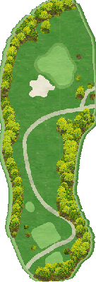 サロベツカントリークラブ OUT8番ホール コース図