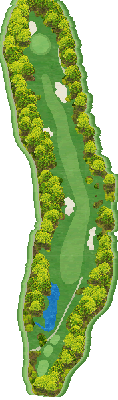安比高原ゴルフクラブ 岩手山2番ホール コース図