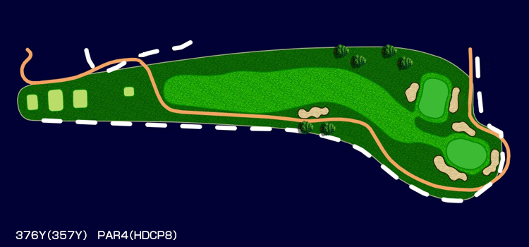 森林公園ゴルフ倶楽部(埼玉県) IN15番ホール コース図