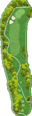 シルクカントリー倶楽部 IN13番ホール コース図