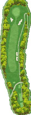 菊池高原カントリークラブ アウト(南)コース2番ホール コース図