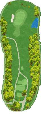 菊池高原カントリークラブ アウト(南)コース4番ホール コース図