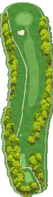 菊池高原カントリークラブ アウト(南)コース9番ホール コース図