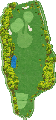 ゴールド川奈カントリークラブ OUT6番ホール コース図