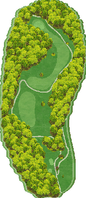城崎カンツリークラブ OUT5番ホール コース図
