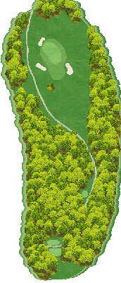 城崎カンツリークラブ OUT8番ホール コース図