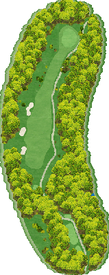 庄内ゴルフ倶楽部 OUT8番ホール コース図
