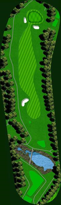 ゴルフクラブ四条畷 IN18番ホール コース図