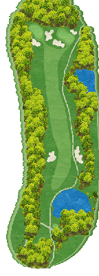 六石ゴルフ倶楽部 東コース2番ホール コース図