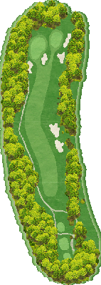六石ゴルフ倶楽部 東コース5番ホール コース図