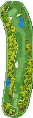 花吉野カンツリー倶楽部 IN18番ホール コース図