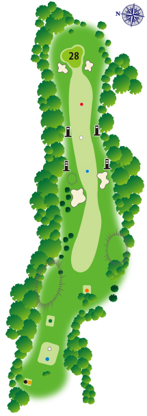 茨城ゴルフ倶楽部 東OUT3番ホール コース図