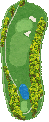 野田市パブリックゴルフ場 けやきコース OUT5番ホール コース図