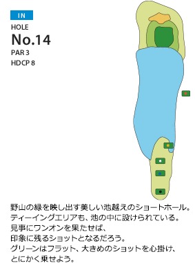 スプリングフィルズゴルフクラブ IN14番ホール コース図