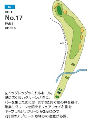 スプリングフィルズゴルフクラブ IN17番ホール コース図