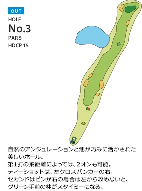 スプリングフィルズゴルフクラブ OUT3番ホール コース図