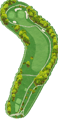 日吉ハイランド倶楽部 OUT6番ホール コース図