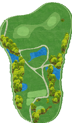 日吉ハイランド倶楽部 IN3番ホール コース図