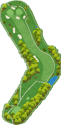 日吉ハイランド倶楽部 IN9番ホール コース図
