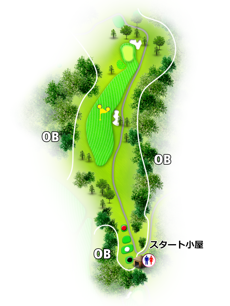 ディアレイク・カントリー倶楽部 IN10番ホール コース図