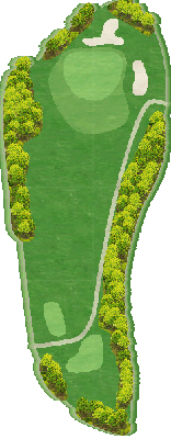益子ヒルズゴルフクラブ OUT3番ホール コース図