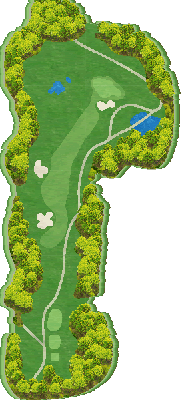 粟賀ゴルフ倶楽部 OUT2番ホール コース図