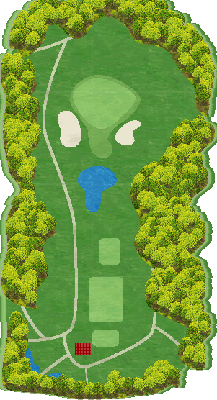 粟賀ゴルフ倶楽部 OUT3番ホール コース図